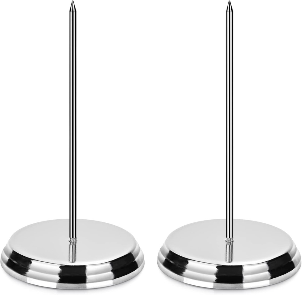 2PCS Receipt Holder Spike, Bill Fork, Check Spindle, Ticket Stabber for Restaura