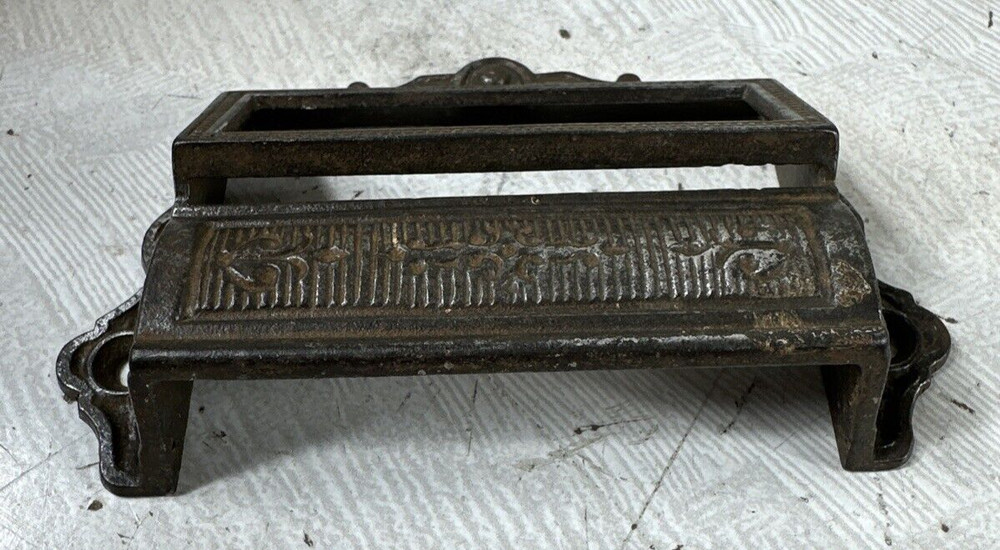 Antique Eastlake Victorian Cast Iron Bin Pull Drawer Hardware Handle