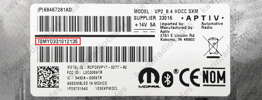 ✅DODGE RADIO DECODE PIN CODE RAM CHALLENGER CHARGER DURANGO LARGE CARAVAN✅