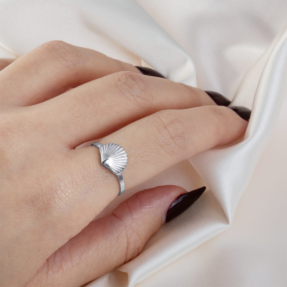 Sterling Silver Ocean Seashell Beach Ring