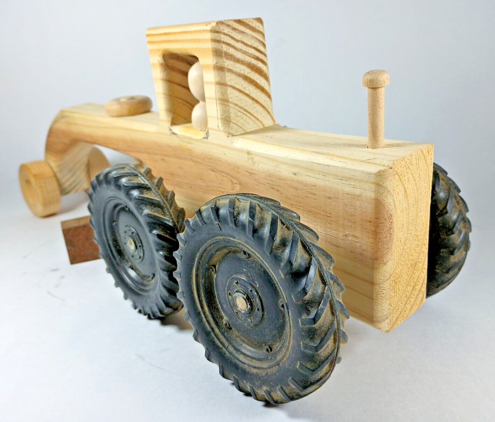 Wood Home Hand Made Construction Road Grader.