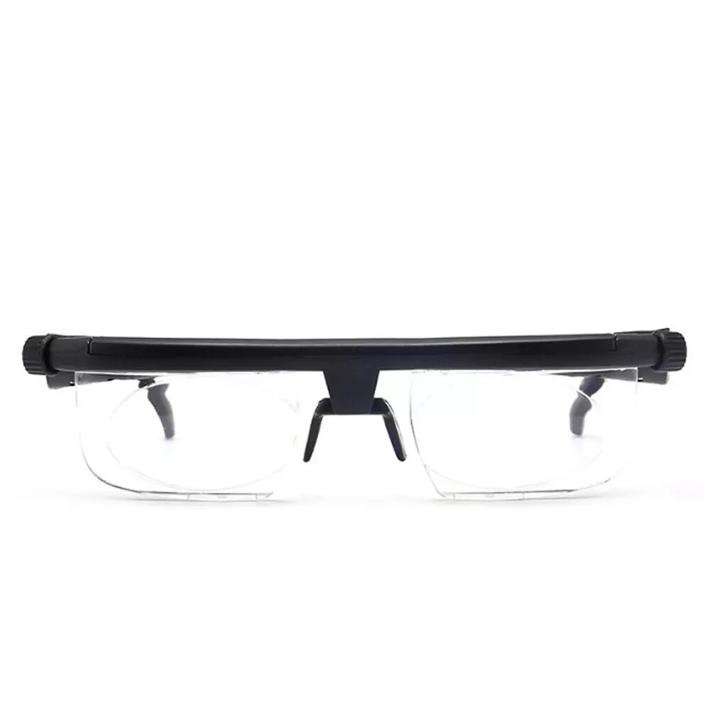 Dial Adjustable Glasses Variable Focus For Reading Distance Vision Eyeglasses US