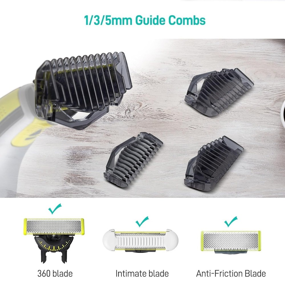 1/3/5Mm Guide Combs Compatible with Philips Norelco Oneblade Shaver, Guards Kit,