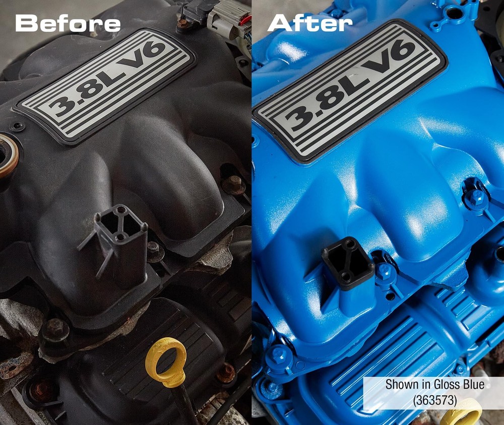 Rust Oleum Engine Enamel Spray Paint Gloss Black 11Oz High Temp Rust Resistant