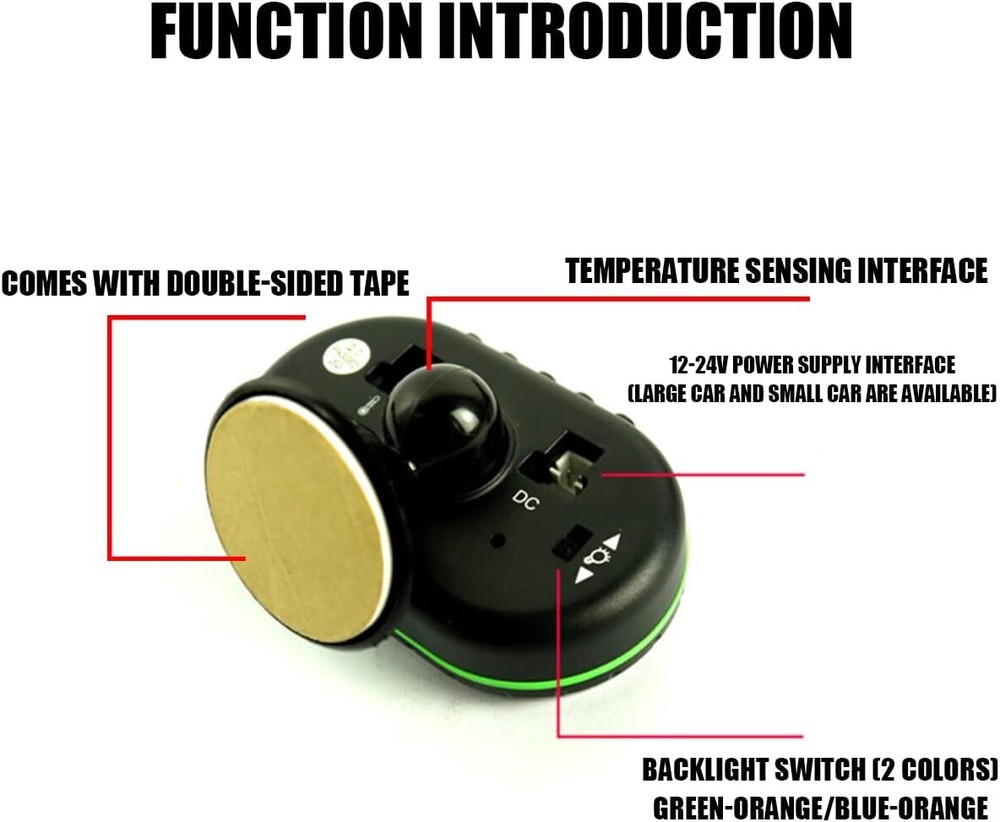 Auto Electronic Car Thermometer Voltmeter Temperature Clock LED Digital Display