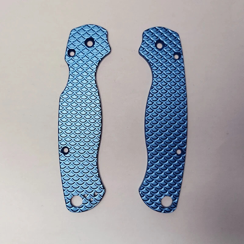 1 Pair Aluminum Alloy Handle Scales for Spyderco C81 paramilitary2