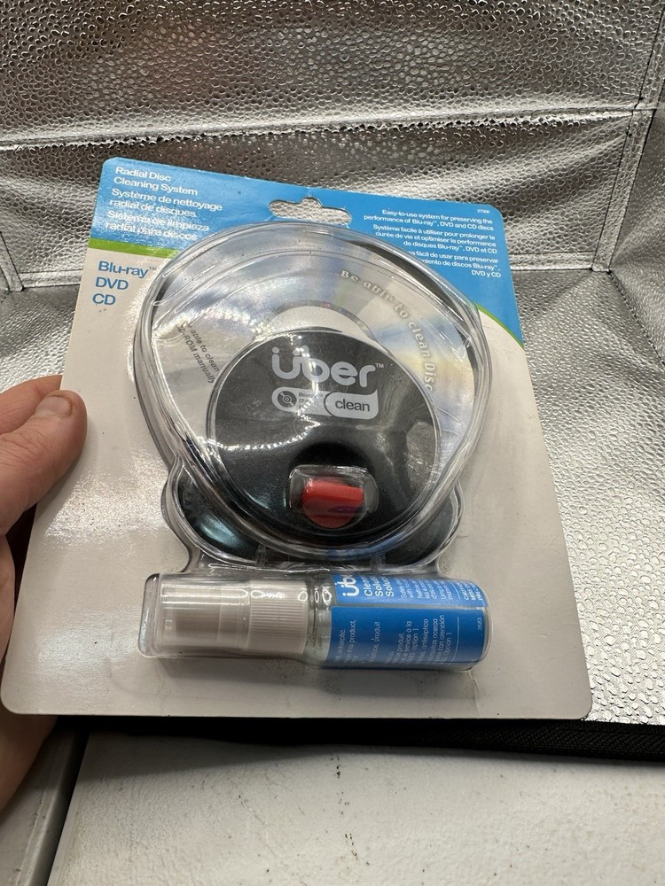 Uber Clean Blu Ray DVD Cd Radial Disc Cleaning System