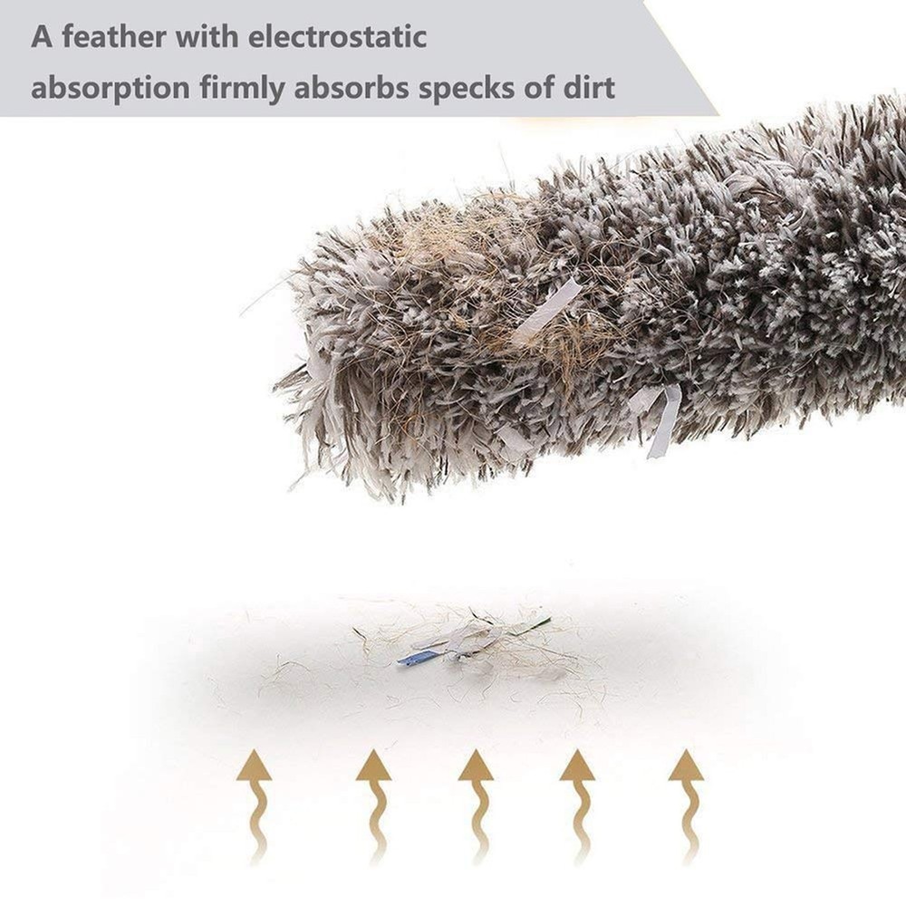Microfiber Feather Duster with Extendable Pole, 30-100 inches Extra Long Cobw...