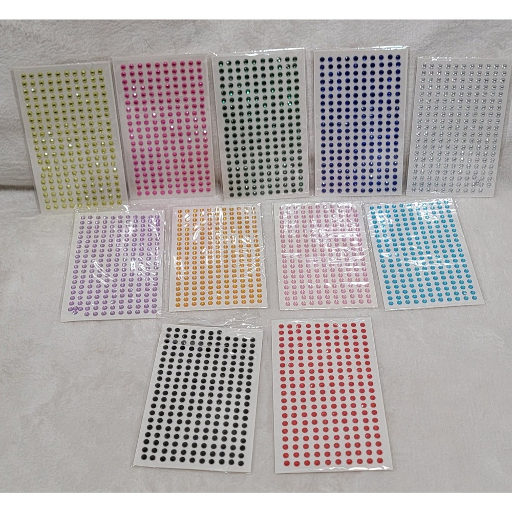 Adhesive Rhinestones 13 pack Crafters BUNDLE