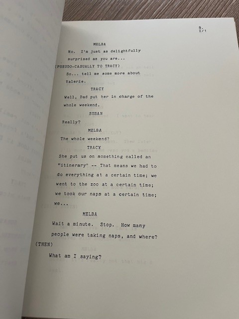 VERY RARE ORIGINAL script for 1985 TV Sitcom MELBA staring Melba Moore