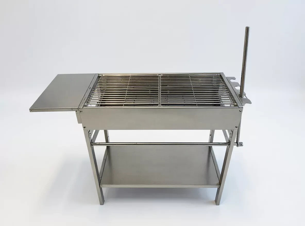 Stainless Steel Mangal Grill 3-in-1 BBQ Skewer Rotisserie Flip Basket Adjustable
