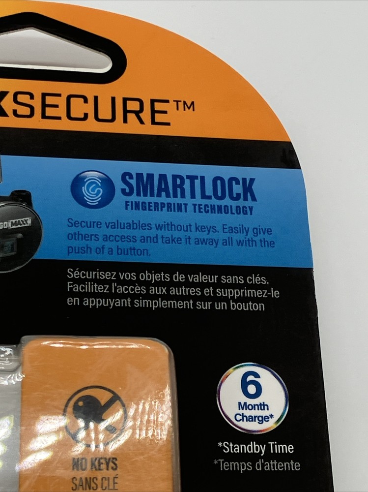 CARGO MAXX SECURE Smart Padlock With Fingerprint Technology Waterproof 2.125 IN