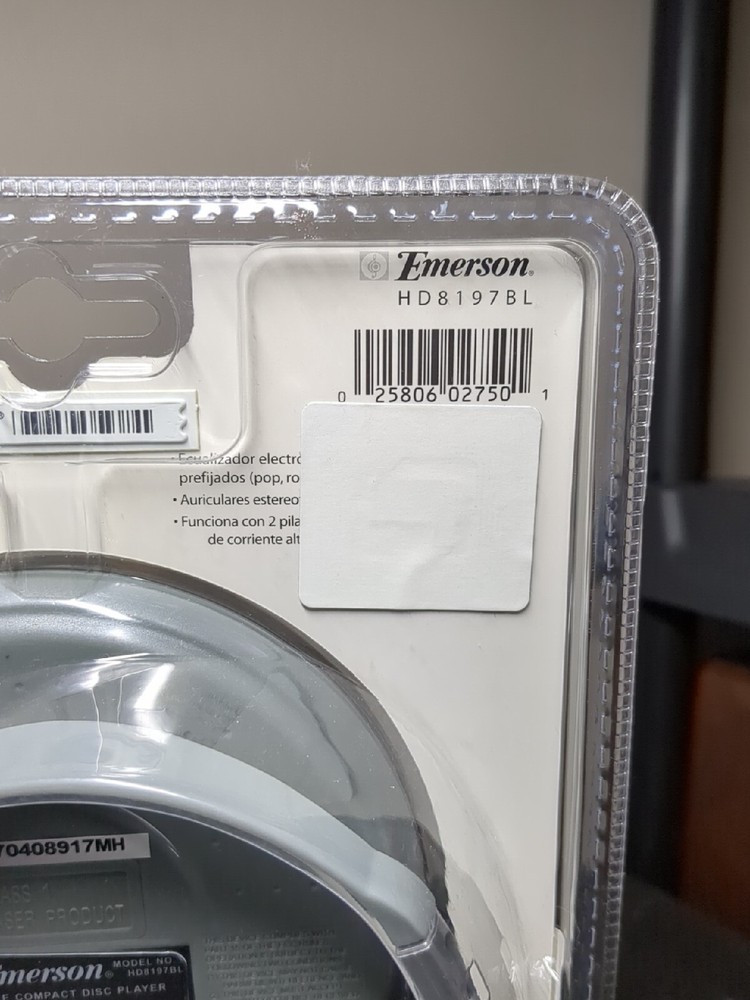 NEW Emerson HD8197BL 20 Track Programmable Memory CD Player 60 second Anti-skip