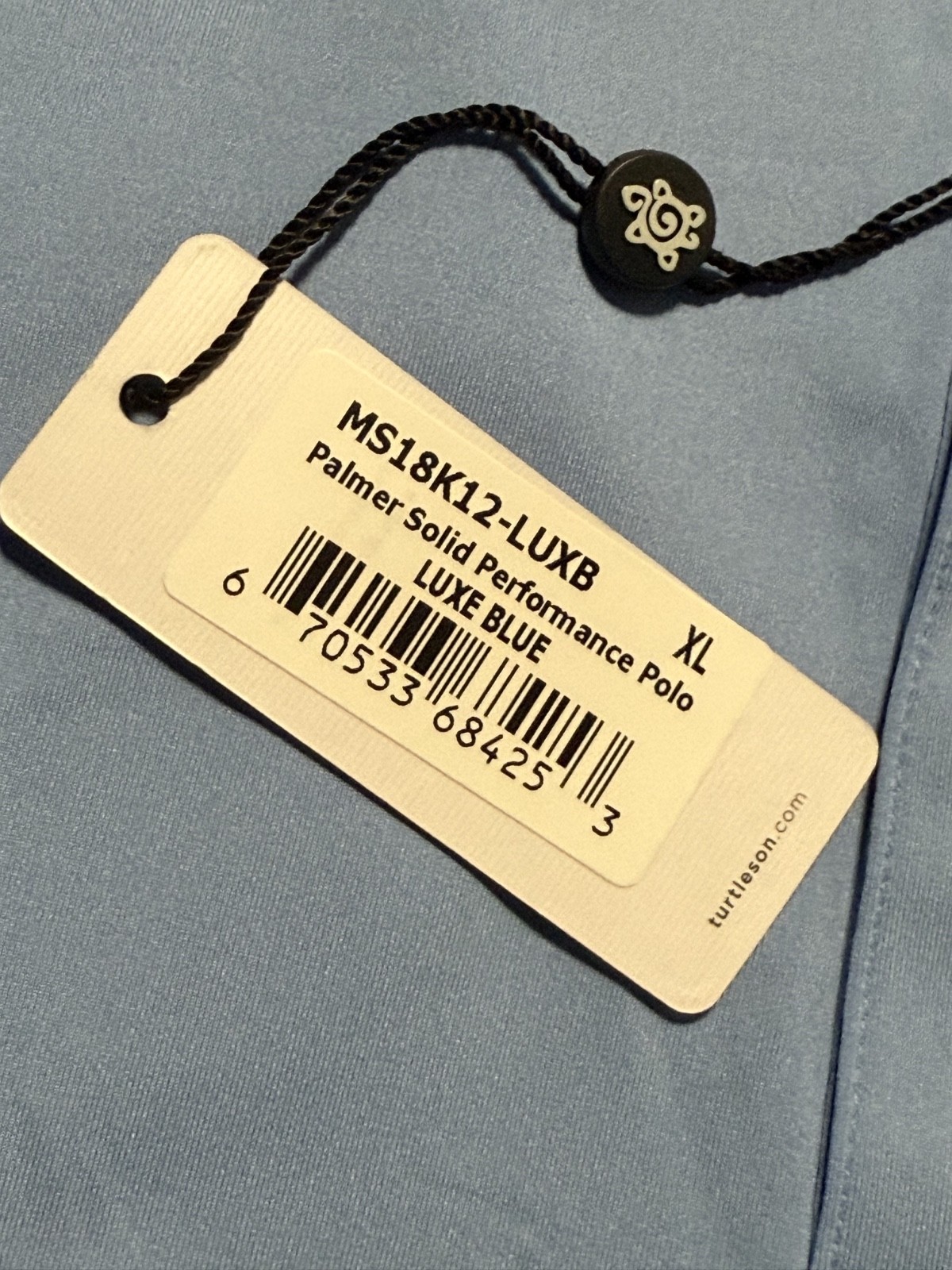 Turtleson Palmer Polo Men's XL Luxe Blue Shirt New with Tags