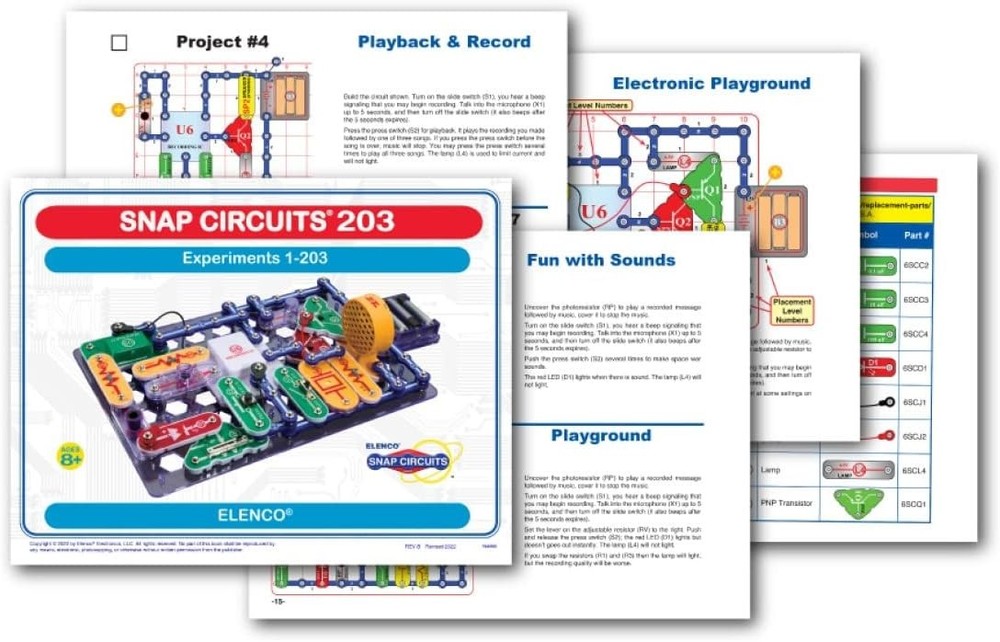 Snap Circuits 203 Electronics Exploration Kit | Over 200 STEM Projects | Full Co