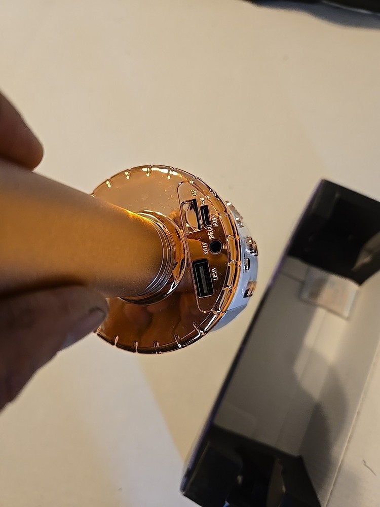 Verkstar Wireless Multi-Function Microphone Rose Gold Portable Kareoke USB Drive