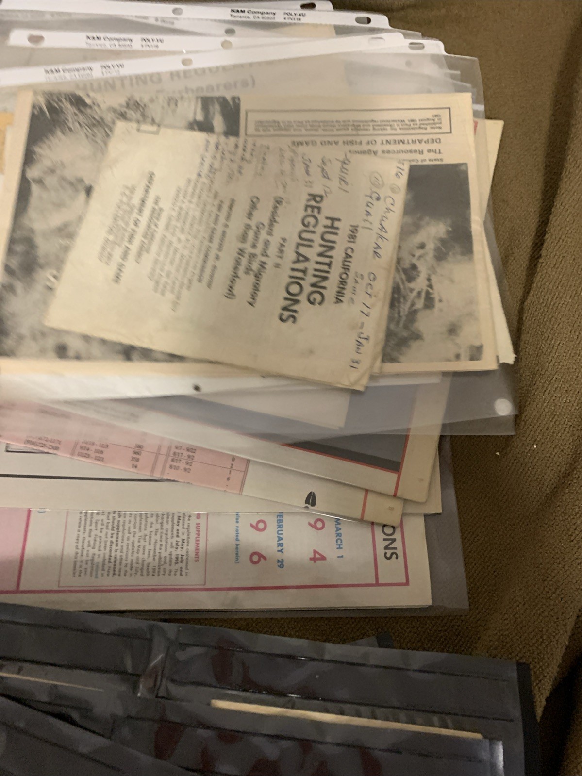 Lot Of 29 California Regulations Pamphlets 1952 1994 Vintage Hunting Fishing