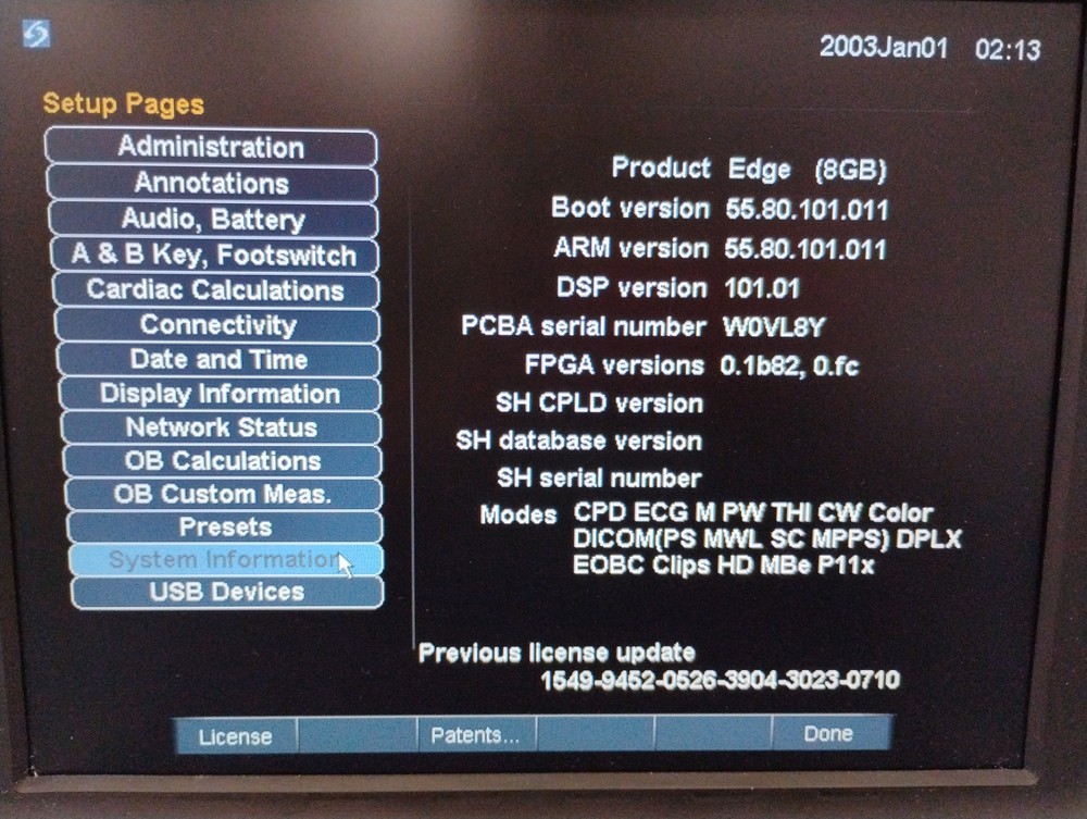Sonosite Edge Ultrasound