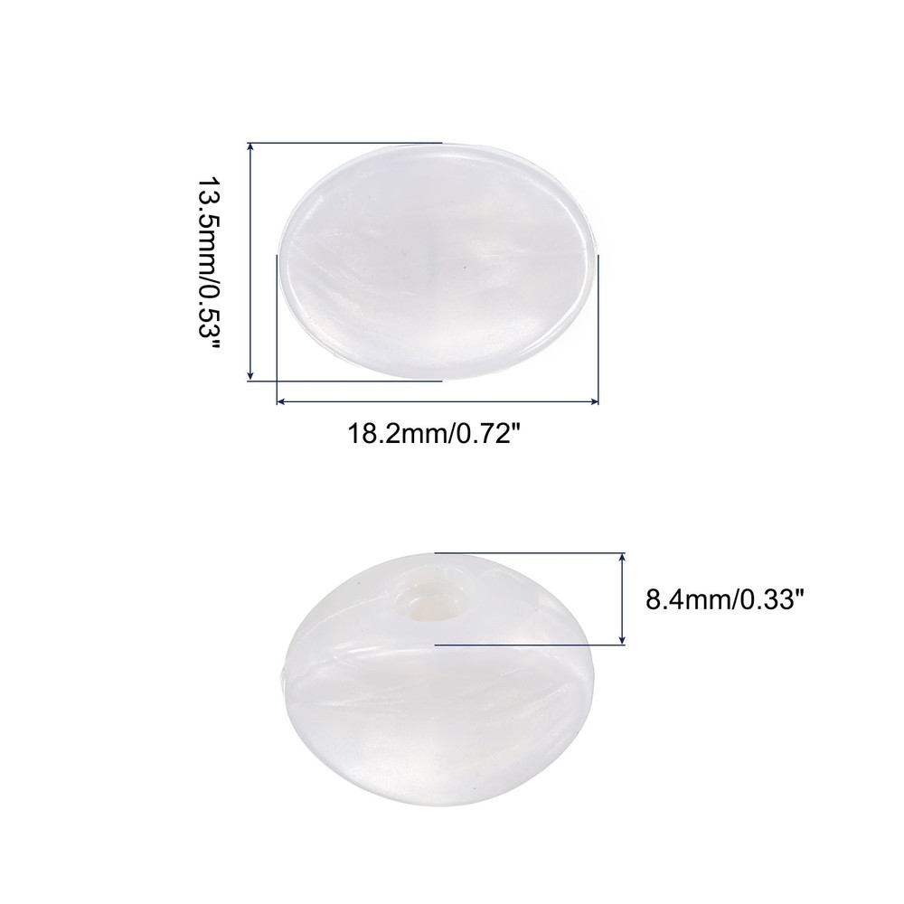 Guitar Tuning Peg Button Machine Head Oval Concave Acrylic Button White