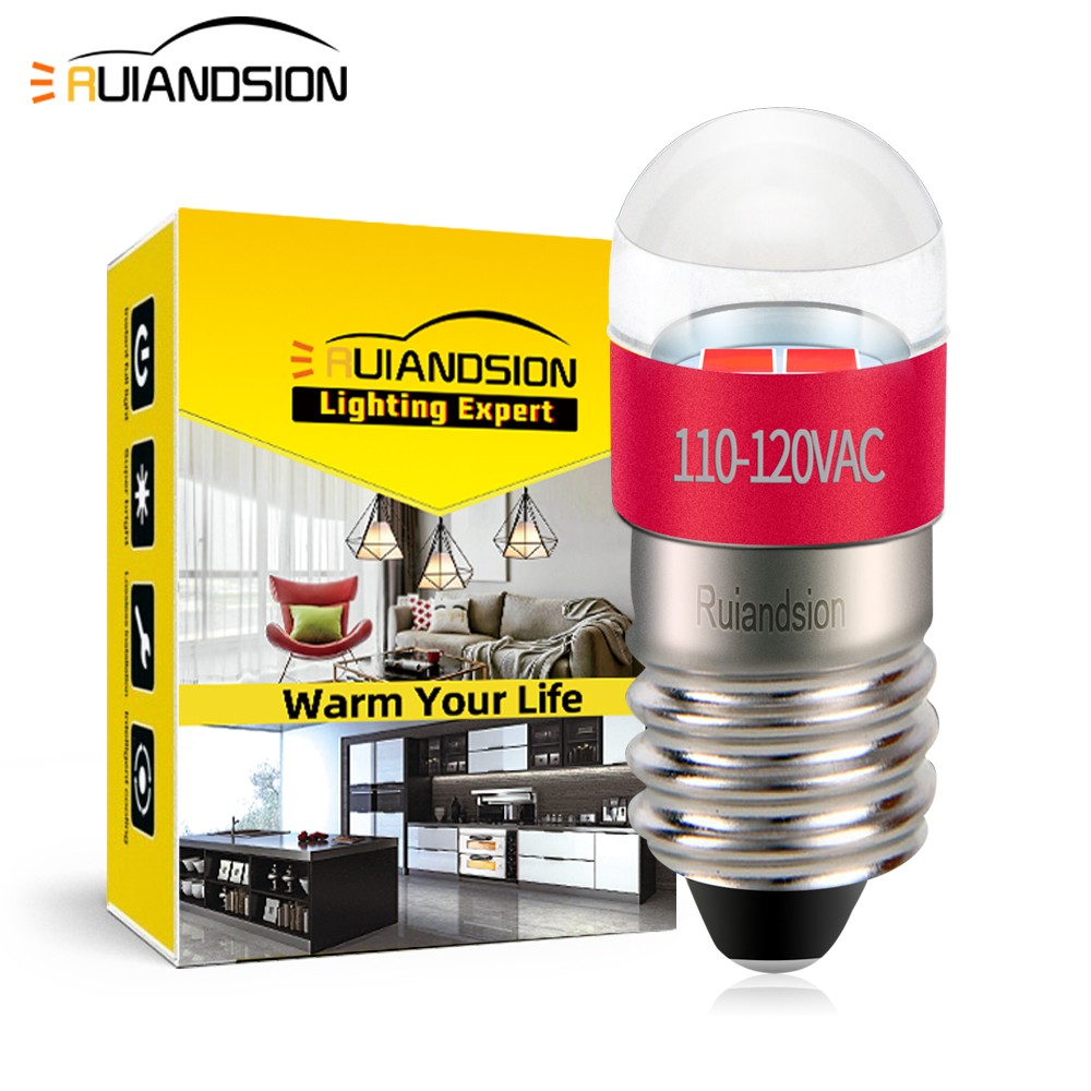 Red E10 110VAC LED Outdoor String Lamp Replacement Garden Lanterns Light Bulb