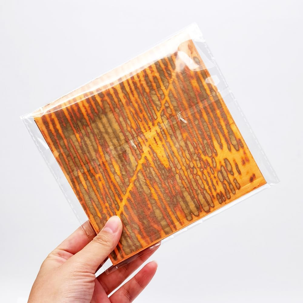 5.5" x 5.5" Imitation Gold Foil Variegated Metallic Leaf 25 Sheets for Arts a...