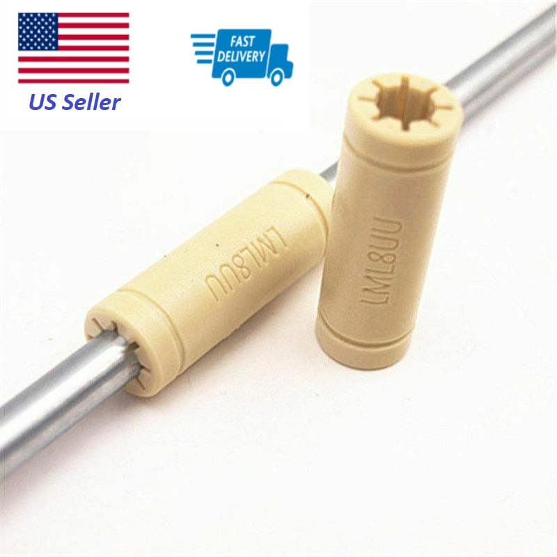 Solid Polymer Bearing Lm8uu Linear Bushing Lm8luu 8mm Mendel Diy Cnc Motion Kit