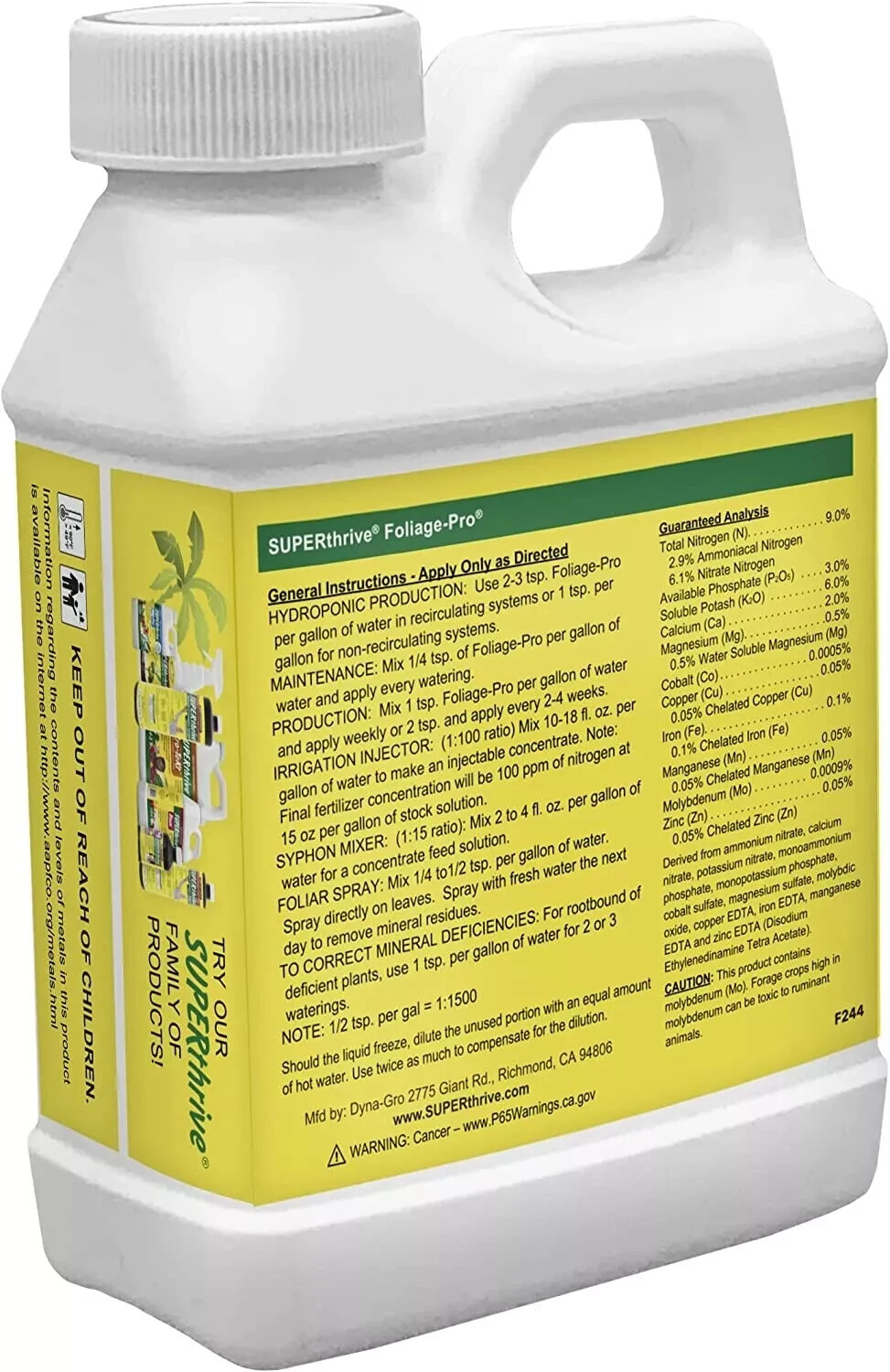 Dyna-Gro/Superthrive Foliage-Pro 9-3-6 Liquid Plant Food 8oz