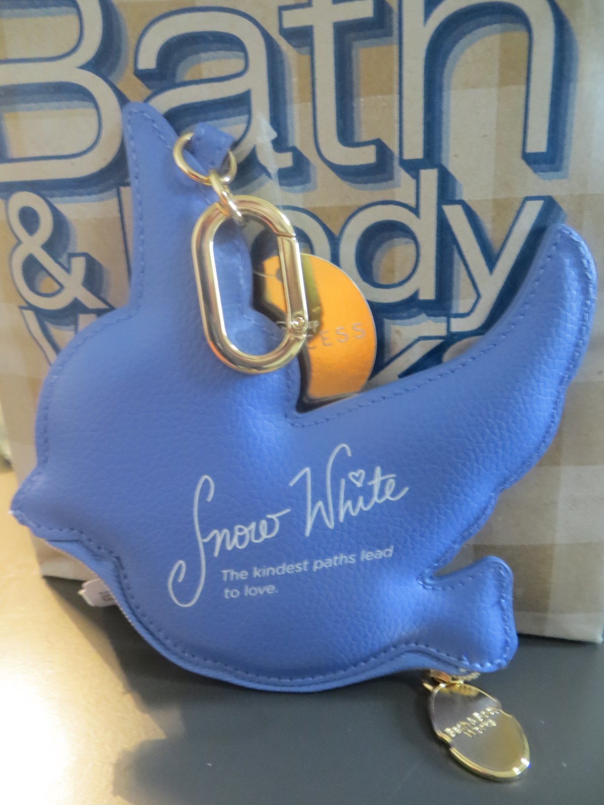 New Bath & Body Works Disney Princess Snow White Blue Bird Coin Purse