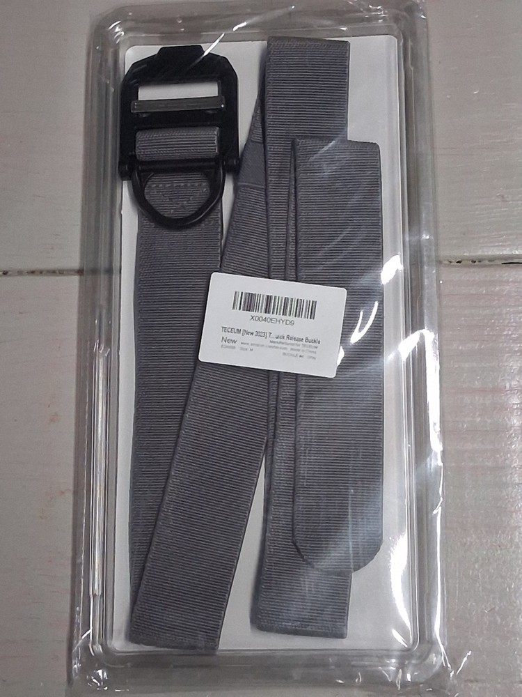 Teceum Tactical Belt / Quick Release Buckle / size - Medium / Gray