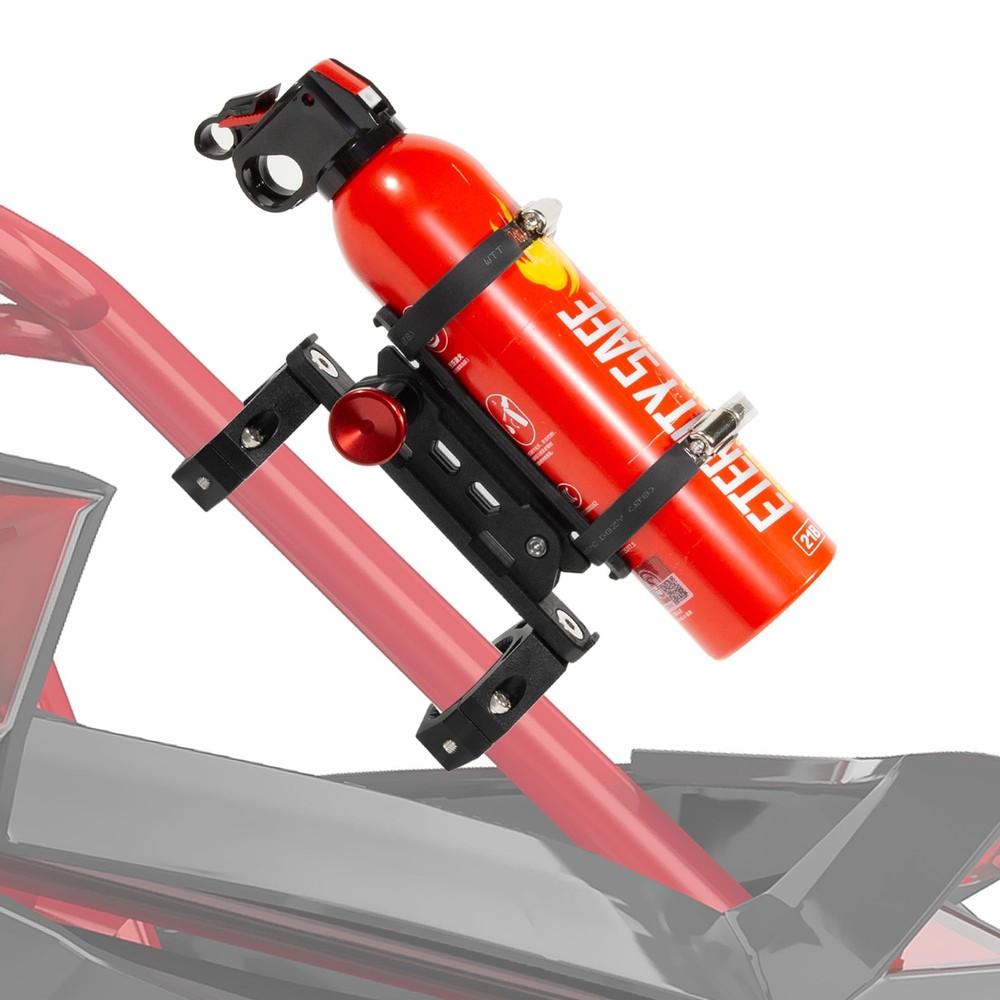 UTV Fire Extinguisher Mount Kit- Quick Release Roll Bar Black 1