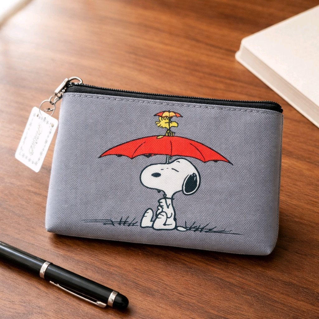 Snoopy Coin Purse Pouches Colorful Fun Cartoon Kids Keychain Ring Zip U Pick NEW