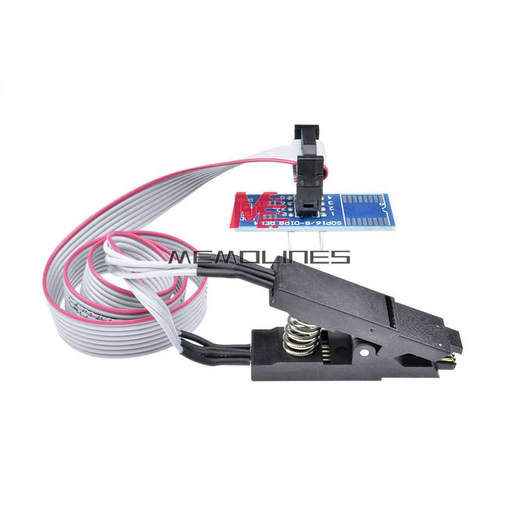 1-50x SOIC8 SOP8 Flash Chip IC Test Clips Socket Adpter BIOS/24/25/93 Programmer