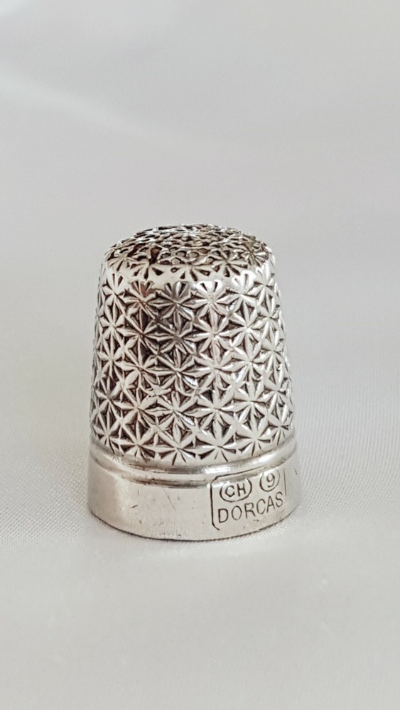 Silver THIMBLE ~ Charles Horner (CH) DORCAS ~ Size 9