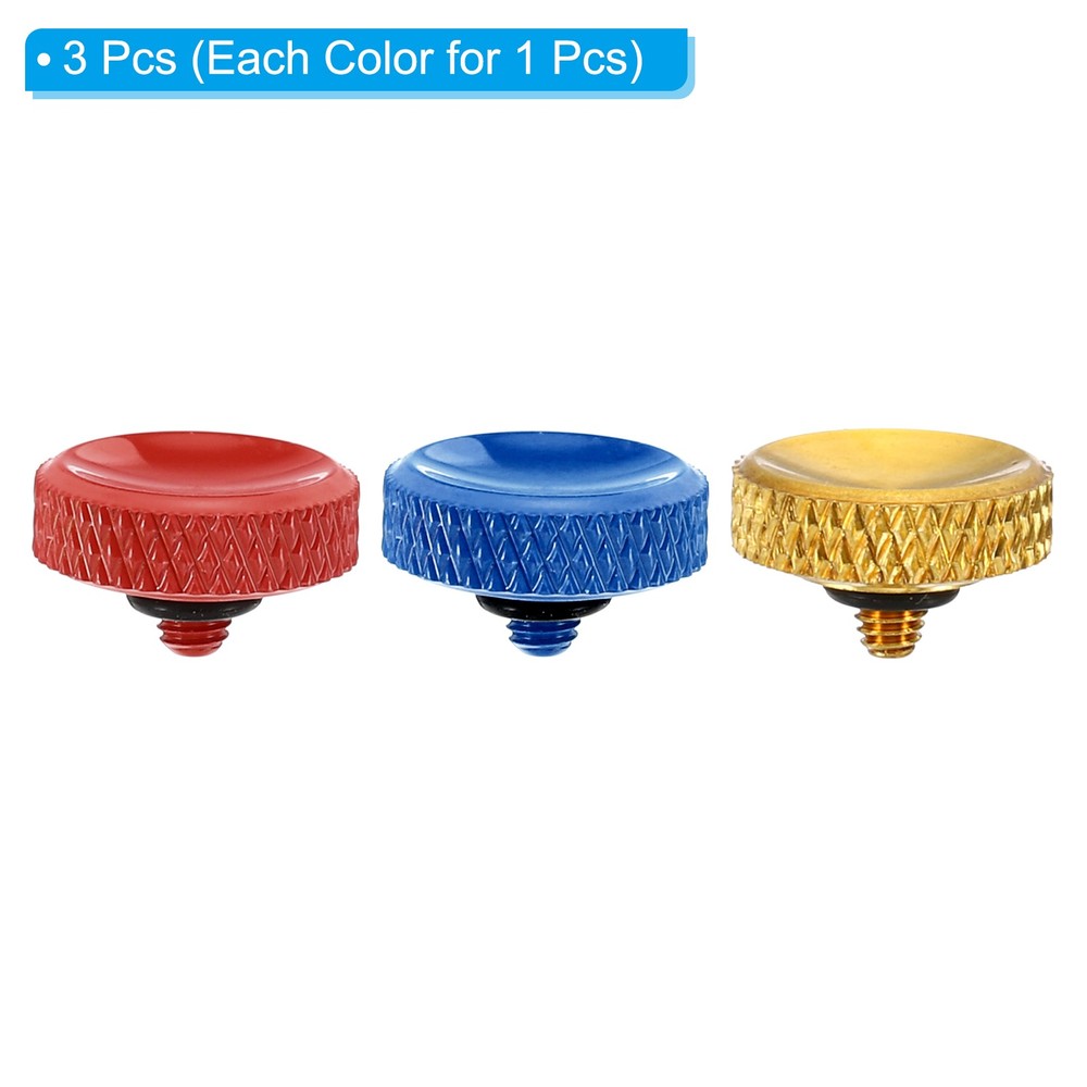 Camera Shutter Button 3pcs Shutter Release Button Carved, Red Golden Blue
