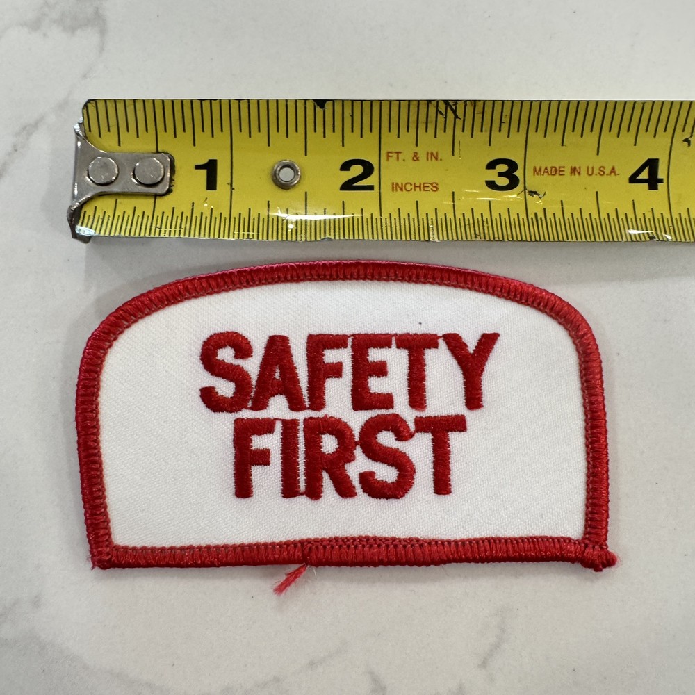 Vintage 80s “ Safety First “ Work Patch