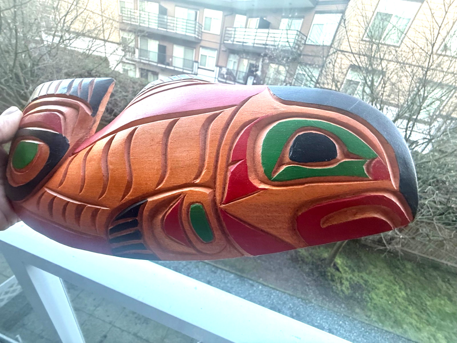 Northwest Coast Native Art   Kwakwa̱ka̱ʼwakw Salmon carving