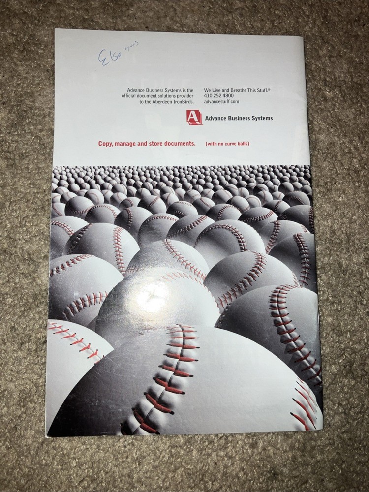 "First Pitch" Aberdeen Ironbirds Game Programs 8/5/2006