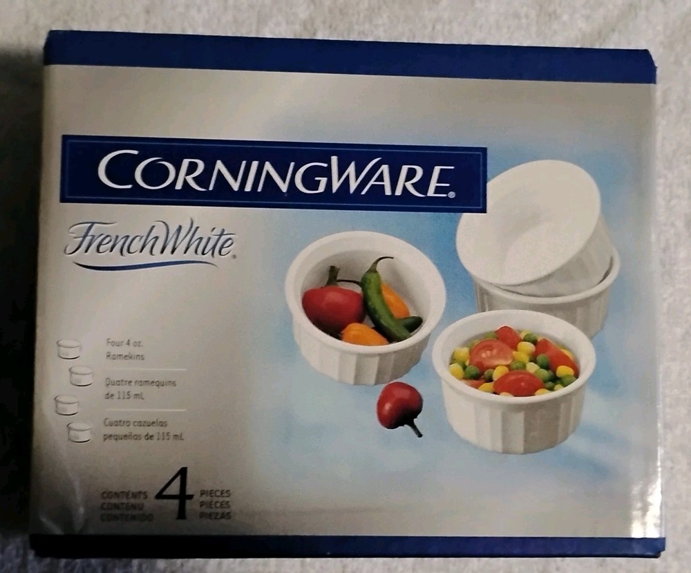 Corningware Ramekins NOS Sealed Box 4 oz.