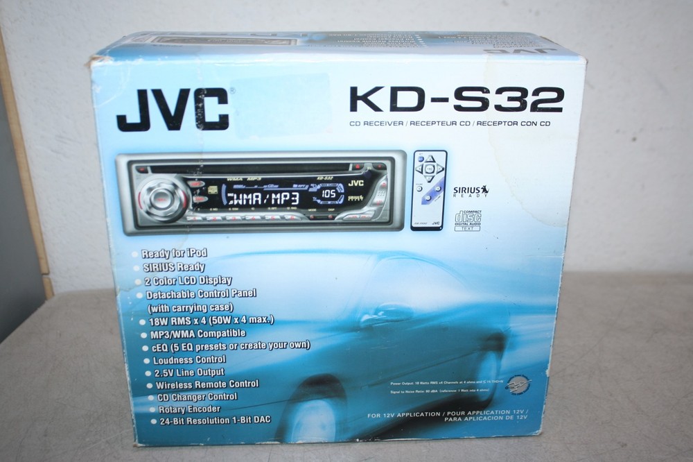 JVC KD-S32 CD Receiver Sirius Ready- Open Box