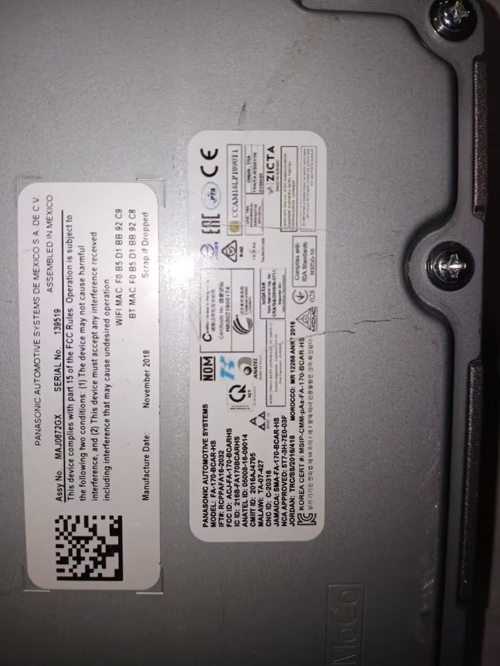 ESCAPE    2019 Chassis ECM 3182770