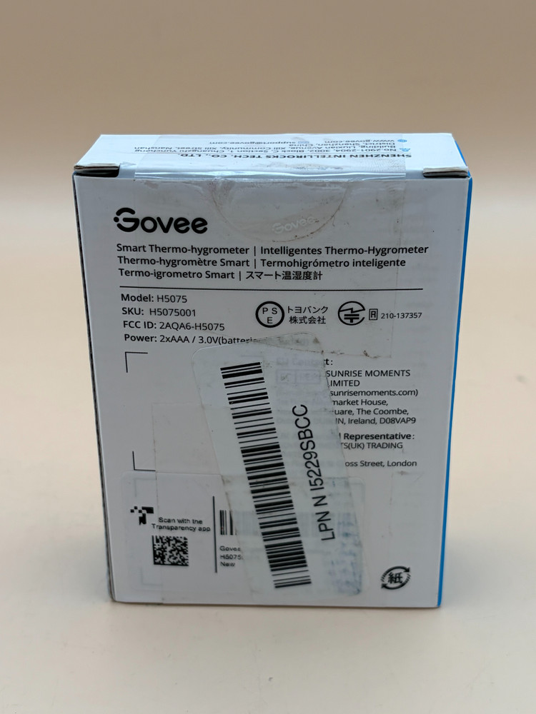 Govee Smart Thermo Hygrometer H5075 Bluetooth Temperature Humidity Sensor