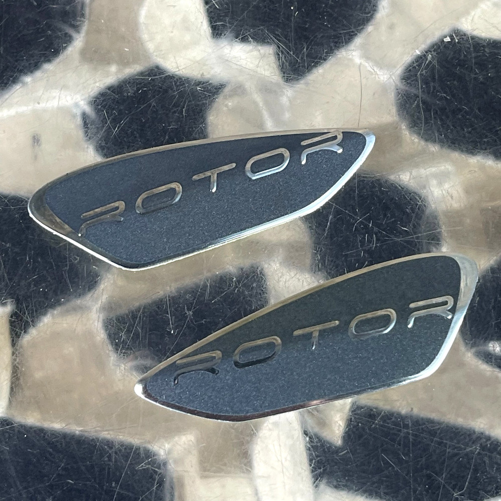 NEW Dye Rotor Bottom Shell Logo Set - Left & Right - Grey