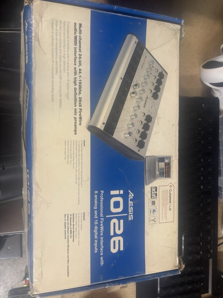 Alesis iO 26 FireWire Audio Interface 8 Analog 16 Digital Inputs 24Bit 192kHz