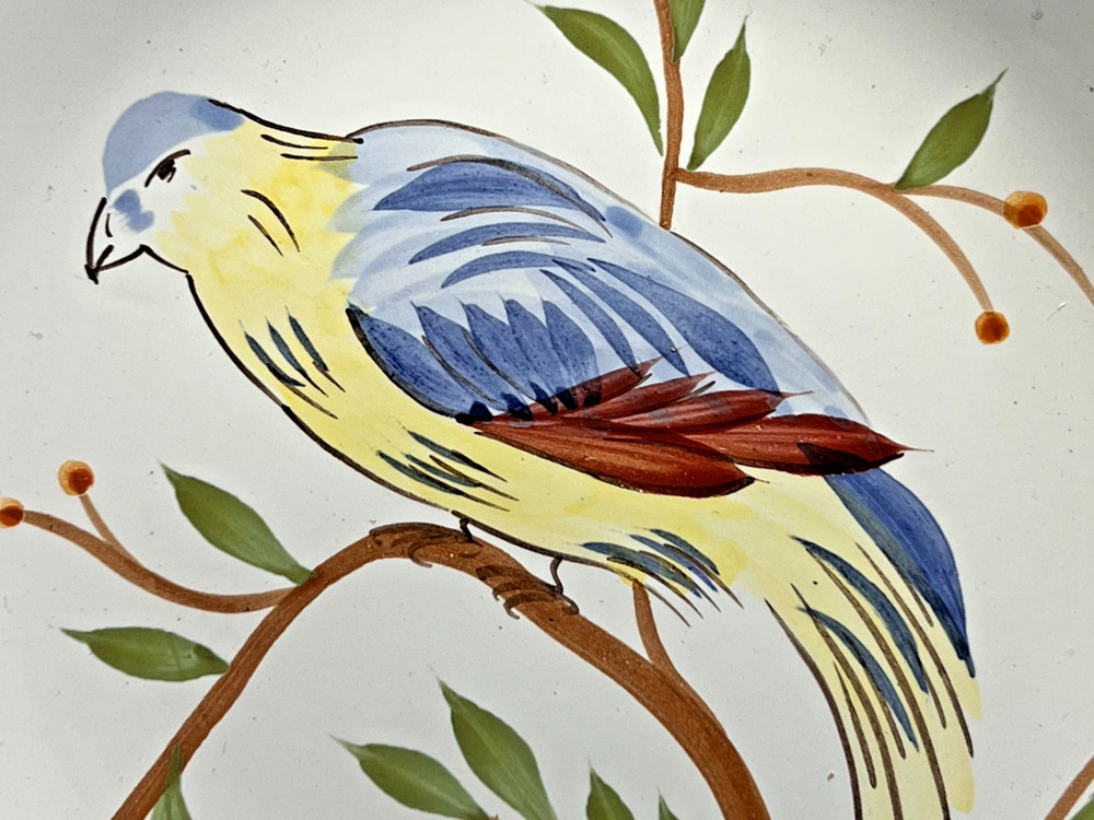 Quimper Pottery 4 Bird Plates 1935