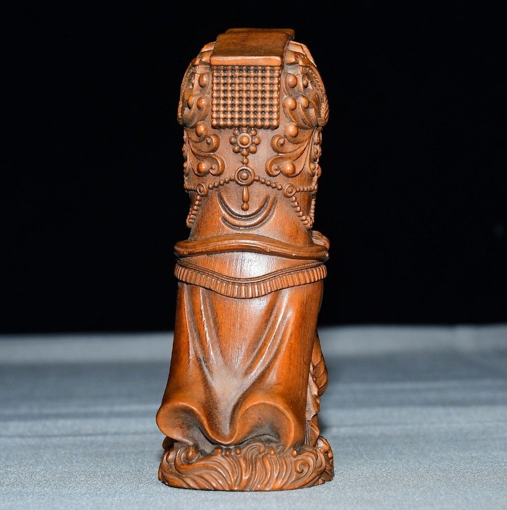 Exquisite Small Leaf Boxwood Mazu Ornament