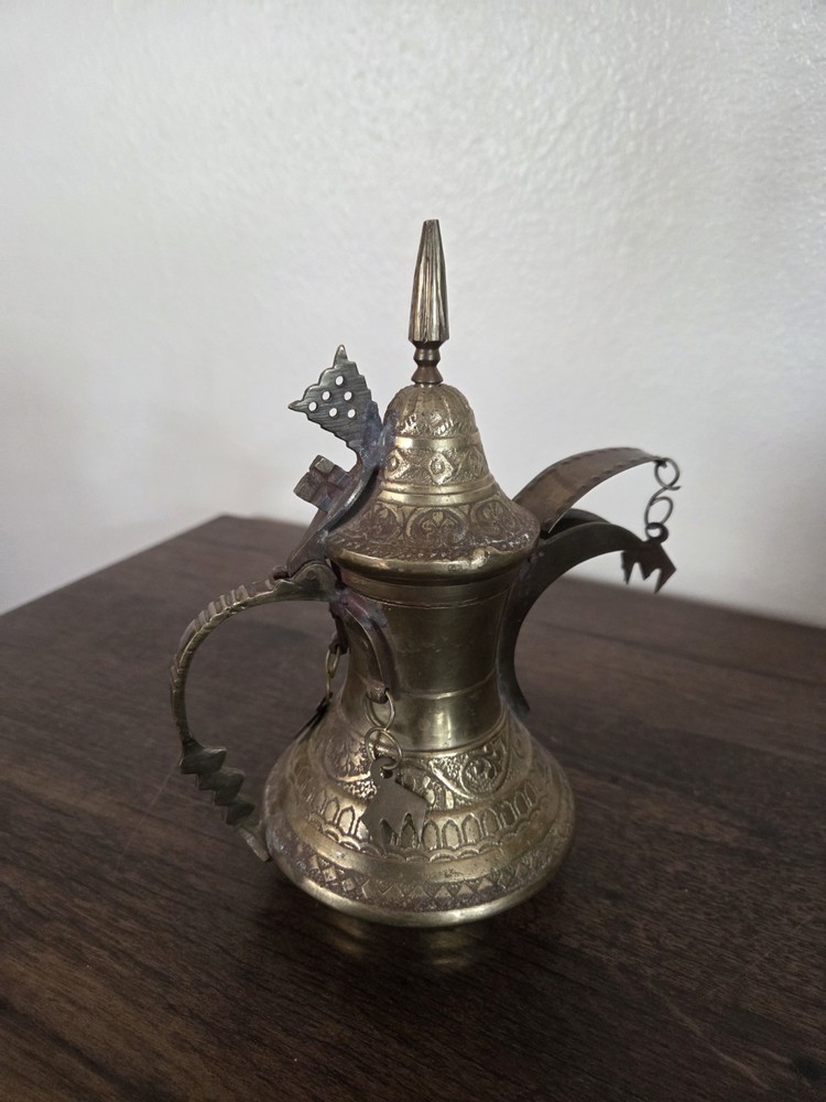 Vintage Small Brass Arabic Pot Container