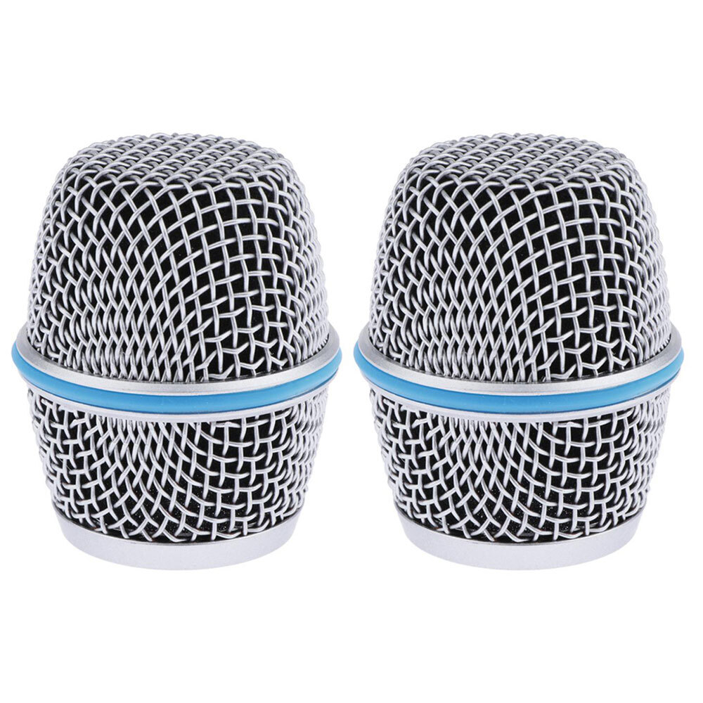 2 Pcs Microphone Grille Head Mesh Fits For Shure Beta 87A Replacement