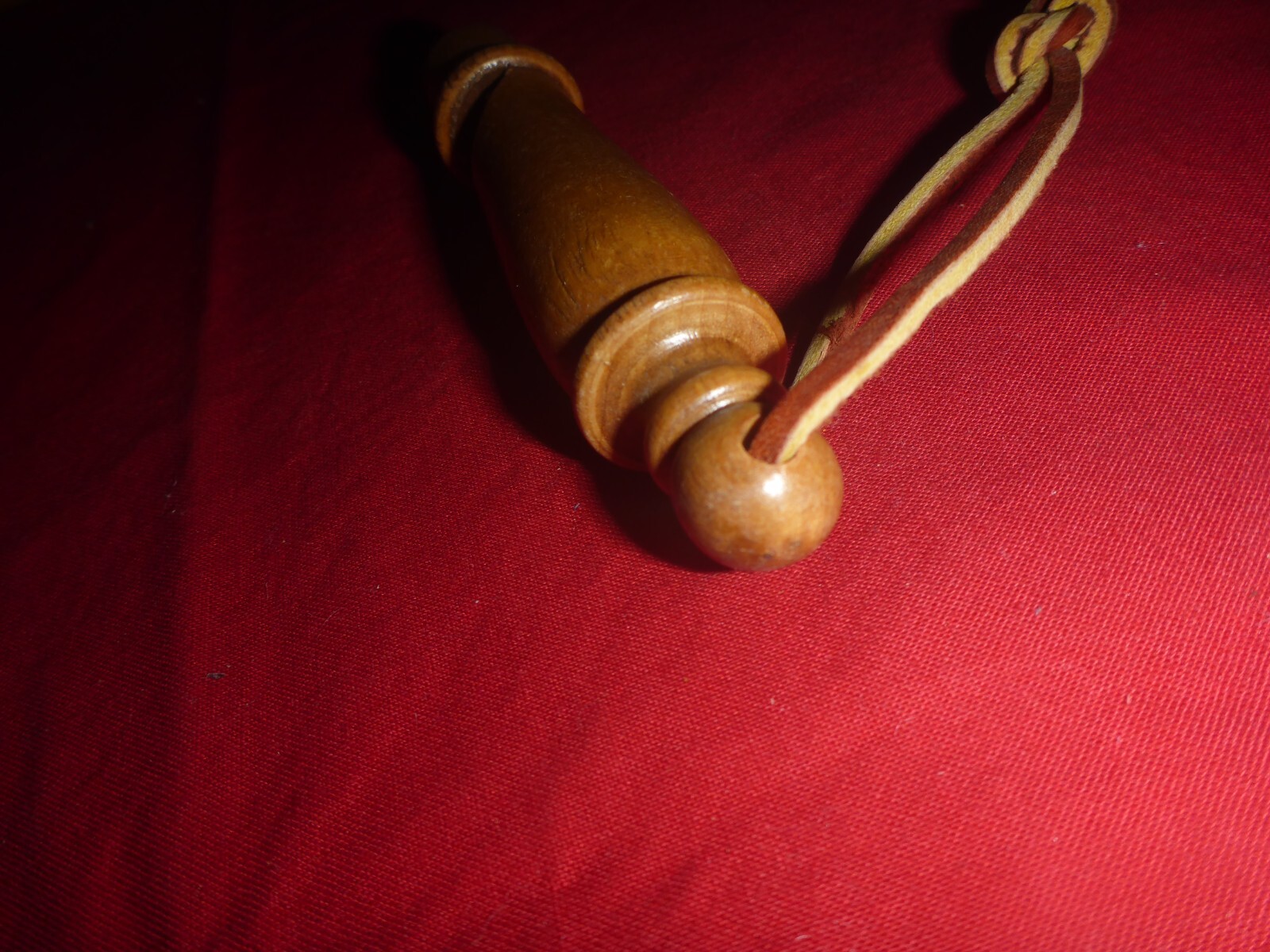Vintage Solid Wood Light Infantry Signal Whistle Wooden Turned Alert Call