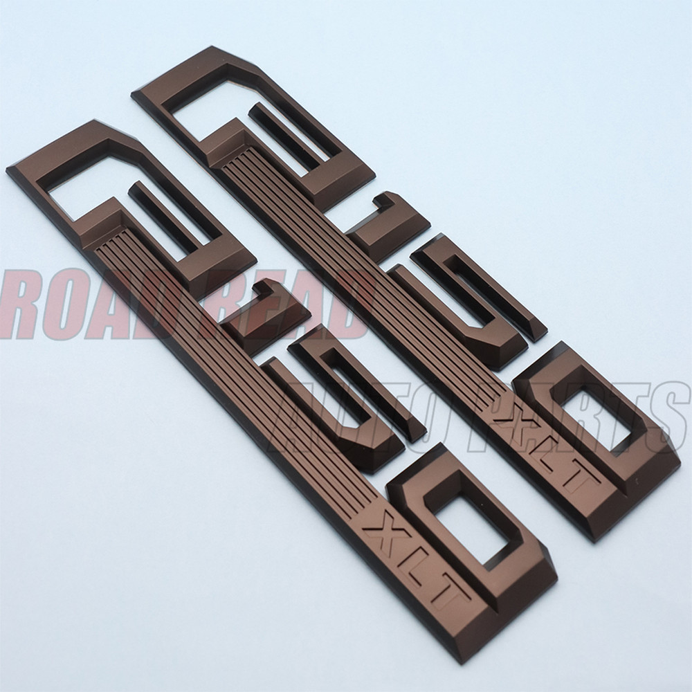 2PCS Fender Emblems For XLT 2015-2020 Replacement Badges Matte Black