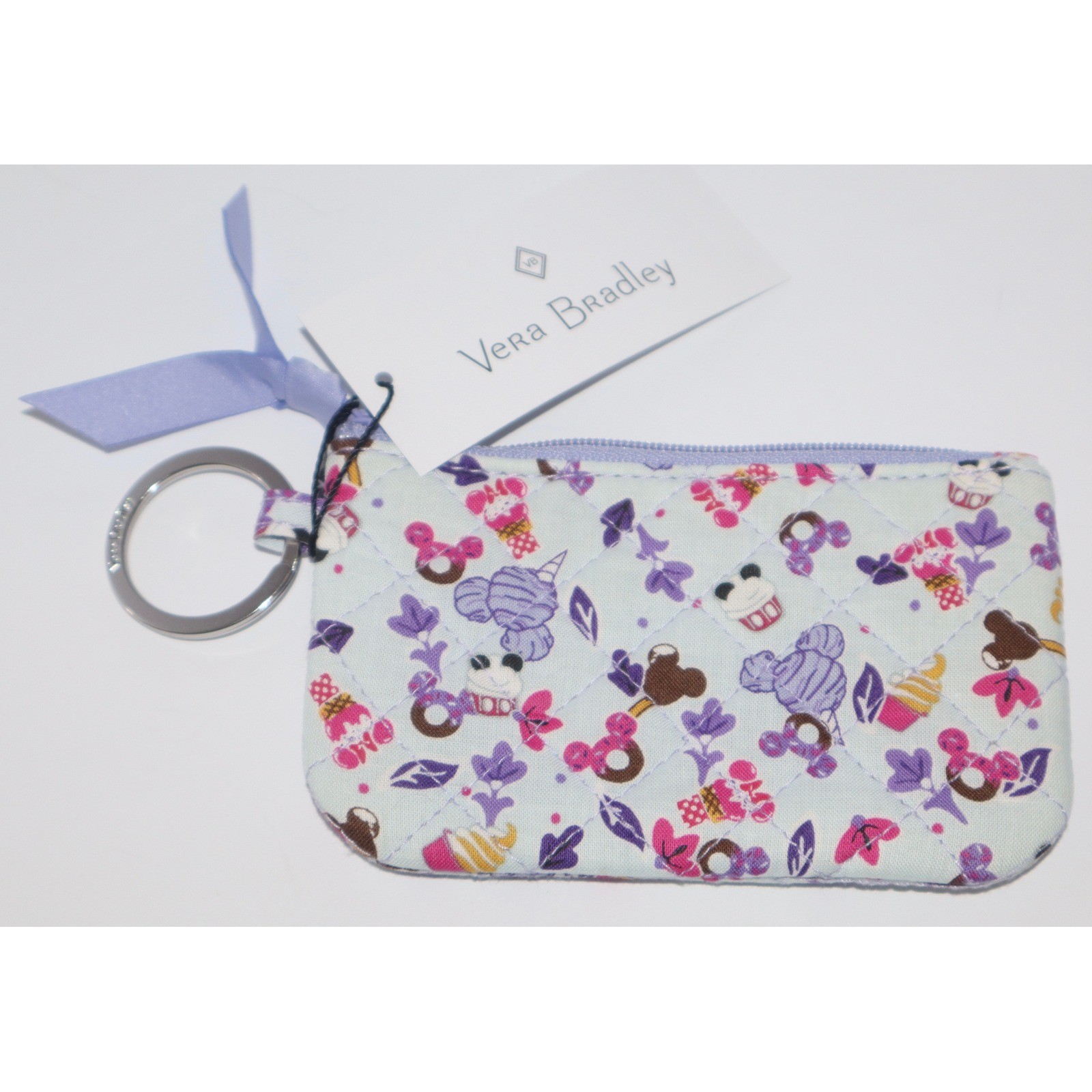 Vera Bradley Disney Sweet Treats Snacks Zip ID Case Limited Edition NEW